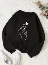 Black sweatshirt Chutki Heart